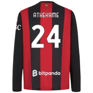 AC Milan Athekame #24 Fußballtrikot 2026-27 Heimtrikot Herren Langarm