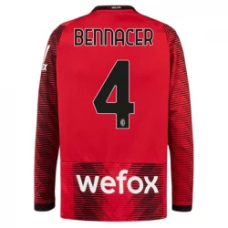 AC Milan Bennacer #4 Fußballtrikots 2023-24 Heimtrikot Herren Langarm