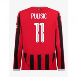 AC Milan Christian Pulisic #11 Fußballtrikot 2024-25 UCL Heimtrikot Herren Langarm