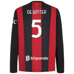 AC Milan De Winter #5 Fußballtrikot 2026-27 Heimtrikot Herren Langarm