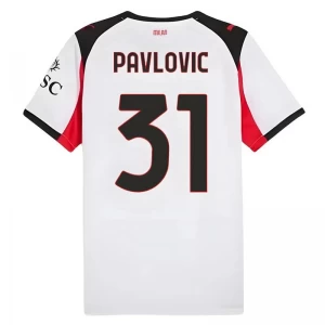 AC Milan Fußballtrikot 2025-26 Pavlovic #31 Auswärtstrikot Herren