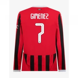 AC Milan Gimenez #7 Fußballtrikot 2024-25 UCL Heimtrikot Herren Langarm