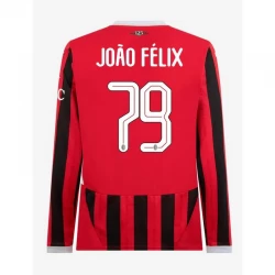 AC Milan Joao Felix #79 Fußballtrikot 2024-25 UCL Heimtrikot Herren Langarm
