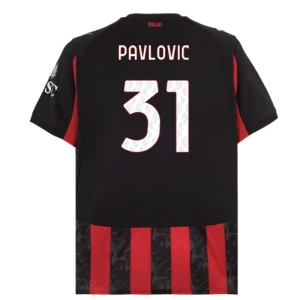 AC Milan Pavlovic #31 Fußballtrikot 2025-26 Heimtrikot Herren