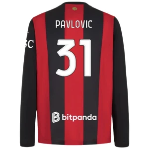 AC Milan Pavlovic #31 Fußballtrikot 2026-27 Heimtrikot Herren Langarm