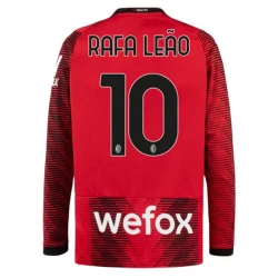 AC Milan Rafa Leao #10 Fußballtrikots 2023-24 Heimtrikot Herren Langarm