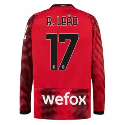 AC Milan Rafael Leão #17 Fußballtrikots 2023-24 Heimtrikot Herren Langarm