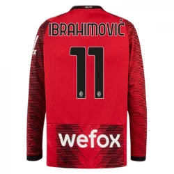 AC Milan Zlatan Ibrahimović #11 Fußballtrikots 2023-24 Heimtrikot Herren Langarm