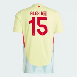 Alex B. #15 Spanien Fußballtrikots EM 2024 Auswärtstrikot Herren