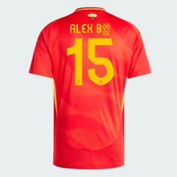 Alex B. #15 Spanien Fußballtrikots EM 2024 Heimtrikot Herren