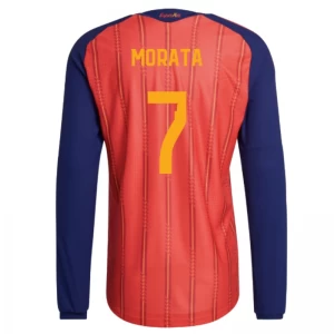 Alvaro Morata #7 Spanien Fußballtrikot WM 2026 Heimtrikot Herren Langarm