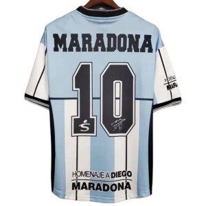 Argentinien Diego Maradona #10 Retro Trikot 2001 Heim Herren
