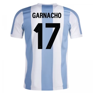 Argentinien Garnacho #17 Fußballtrikot 2024 50th Anniversary Heimtrikot Herren