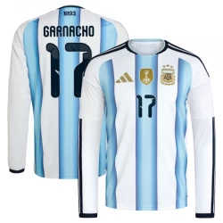 Argentinien Garnacho #17 Fußballtrikot 2026 Heimtrikot Herren Langarm