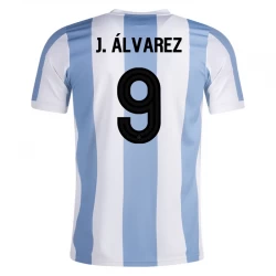 Argentinien J. Alvarez #9 Fußballtrikot 2024 50th Anniversary Heimtrikot Herren