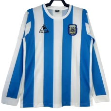 Argentinien Retro Trikot 1986 Heim Herren Langarm
