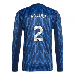 Arsenal FC Fußballtrikot 2025-26 William Saliba #2 Auswärtstrikot Herren Langarm