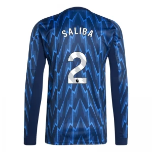 Arsenal FC Fußballtrikot 2025-26 William Saliba #2 Auswärtstrikot Herren Langarm