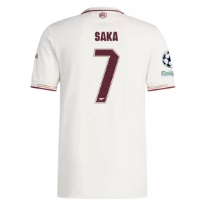 Arsenal FC Fußballtrikot Bukayo Saka #7 2025-26 Champions League Ausweichtrikot Herren
