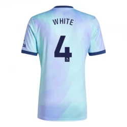 Arsenal FC Fußballtrikot White #4 2024-25 Ausweichtrikot Herren