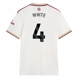 Arsenal FC Fußballtrikot White #4 2025-26 Ausweichtrikot Herren