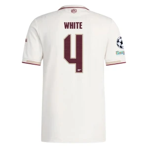 Arsenal FC Fußballtrikot White #4 2025-26 Champions League Ausweichtrikot Herren