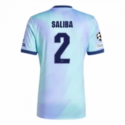 Arsenal FC Fußballtrikot William Saliba #2 2024-25 UCL Ausweichtrikot Herren