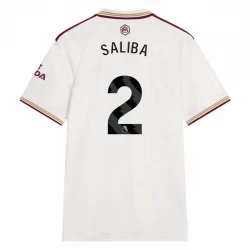 Arsenal FC Fußballtrikot William Saliba #2 2025-26 Ausweichtrikot Herren