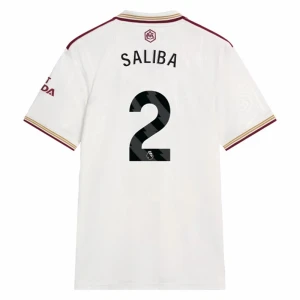 Arsenal FC Fußballtrikot William Saliba #2 2025-26 Ausweichtrikot Herren