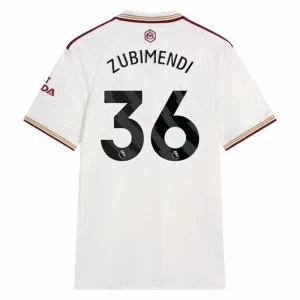 Arsenal FC Fußballtrikot Zubimendi #36 2025-26 Ausweichtrikot Herren