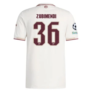 Arsenal FC Fußballtrikot Zubimendi #36 2025-26 Champions League Ausweichtrikot Herren