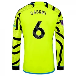 Arsenal FC Fußballtrikots 2023-24 Gabriel #6 Auswärtstrikot Herren Langarm