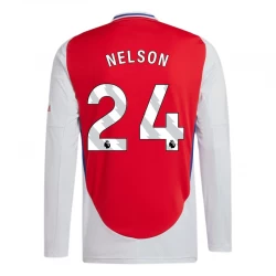 Arsenal FC Nelson #24 Fußballtrikot 2024-25 Heimtrikot Herren Langarm