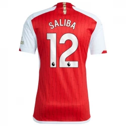 Arsenal FC Saliba #12 Fußballtrikots 2023-24 Heimtrikot Herren