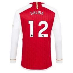 Arsenal FC Saliba #12 Fußballtrikots 2023-24 Heimtrikot Herren Langarm