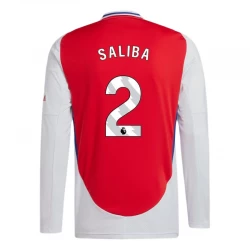 Arsenal FC Saliba #2 Fußballtrikot 2024-25 Heimtrikot Herren Langarm