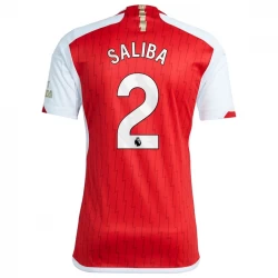 Arsenal FC Saliba #2 Fußballtrikots 2023-24 Heimtrikot Herren