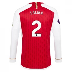 Arsenal FC Saliba #2 Fußballtrikots 2023-24 Heimtrikot Herren Langarm