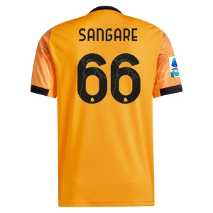 AS Roma Fußballtrikot 2025-26 Sangare #66 Auswärtstrikot Herren