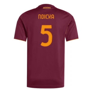 AS Roma Ndicka #5 Fußballtrikot 2025-26 Heimtrikot Herren