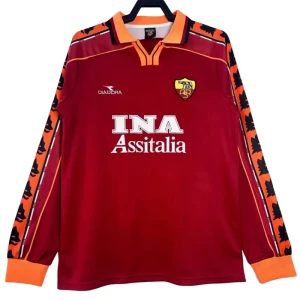 AS Roma Retro Trikot 1998-99 Heim Herren Langarm