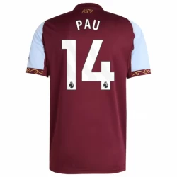 Aston Villa Pau #14 Fußballtrikot 2025-26 Heimtrikot Herren