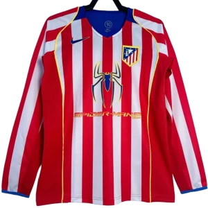 Atlético Madrid Retro Trikot 2004-05 Heim Herren Langarm