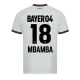 Bayer 04 Leverkusen Fußballtrikots 2023-24 Mbamba #18 Auswärtstrikot Herren