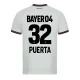 Bayer 04 Leverkusen Fußballtrikots 2023-24 Puerta #32 Auswärtstrikot Herren