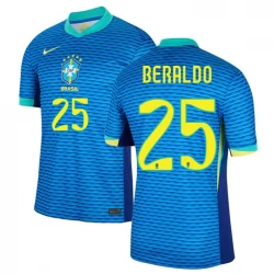 Beraldo #25 Brasilien Fußballtrikots Copa America 2024 Auswärtstrikot Herren