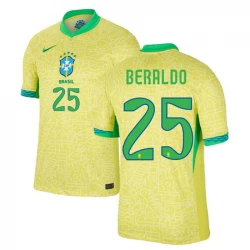 Beraldo #25 Brasilien Fußballtrikots Copa America 2024 Heimtrikot Herren