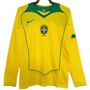 Brasilien Retro Trikot 2004 Heim Herren Langarm
