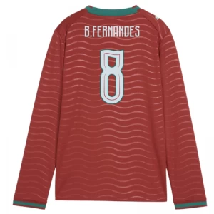 Bruno Fernandes #8 Portugal Fußballtrikot WM 2026 Heimtrikot Herren Langarm