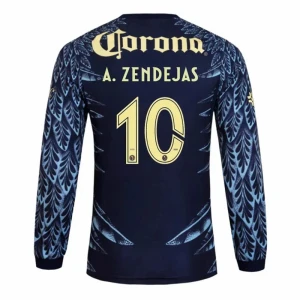 Club América Fußballtrikot 2025-26 A. ZENDEJAS #10 Auswärtstrikot Herren Langarm